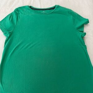 Talbots Kelly Green Tee Size XL Shirt Sleeve Cotton TB1